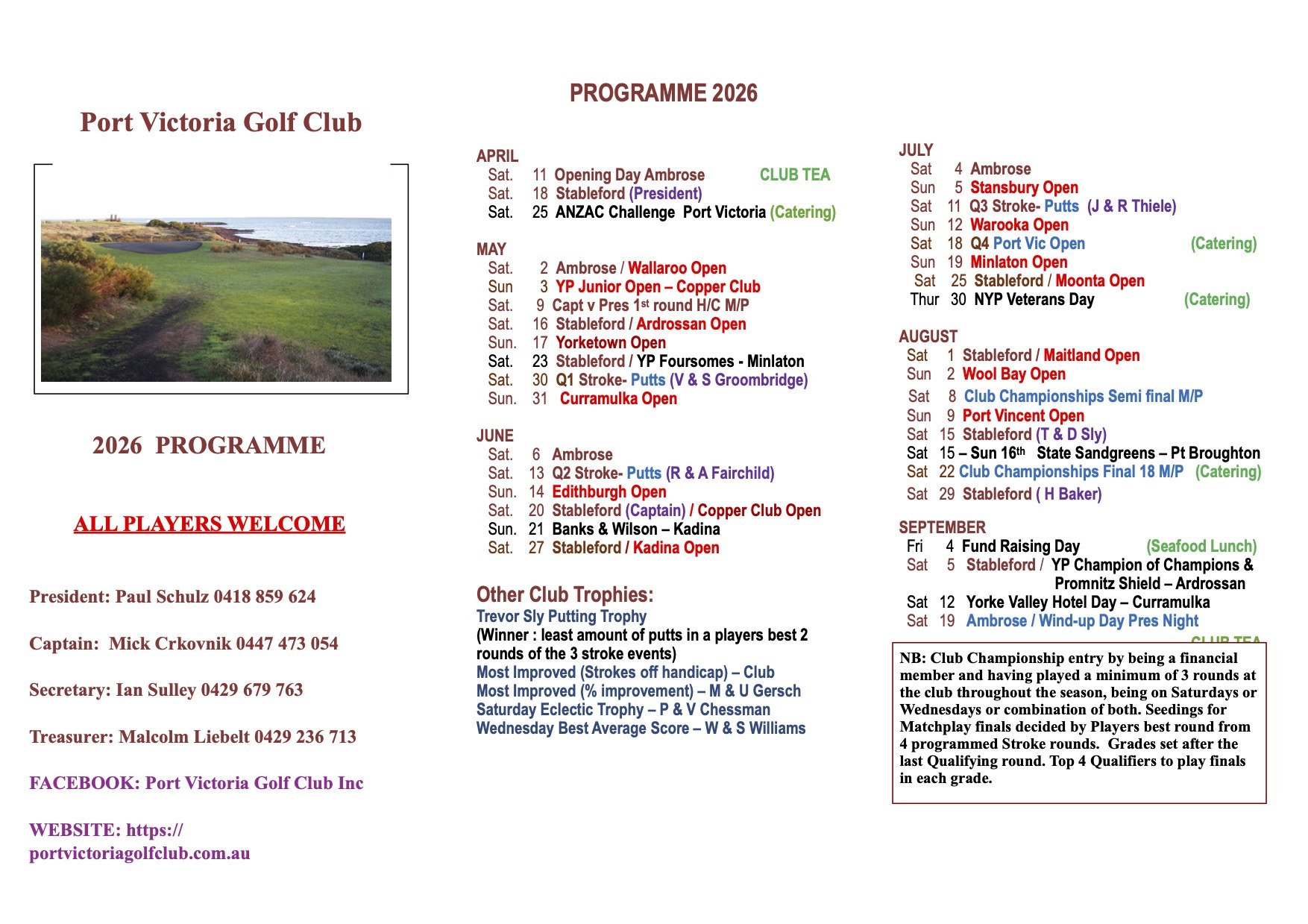 Club Programme